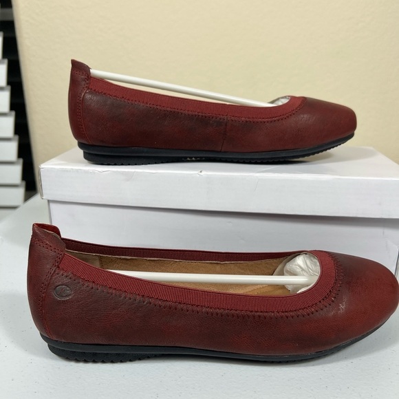 Josef Seibel red distressed leather flat 37 - Picture 2 of 6
